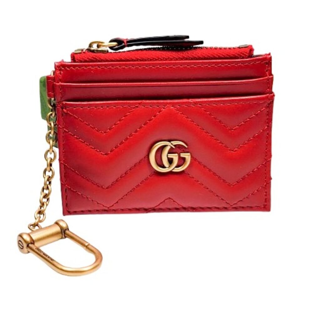 - Gucci GG Marmont Keychain Wallet - New